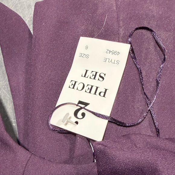Ladies Sequins Purple Blazer with Rhinestone Detailing and Dress, Formal NWT - Picture 6 of 8